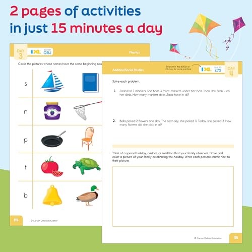 Summer Bridge Activities Kindergarten to 1st Grade Workbook 160 Pages Fun Lea…