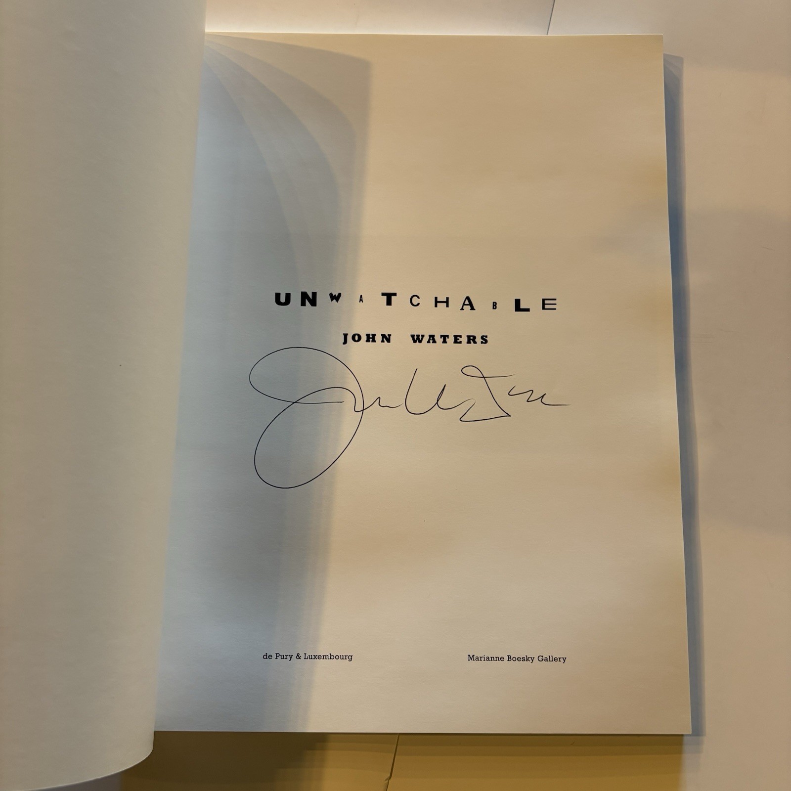Signed John Waters Unwatchable Autographed Book Leather Cover Photography Movie
