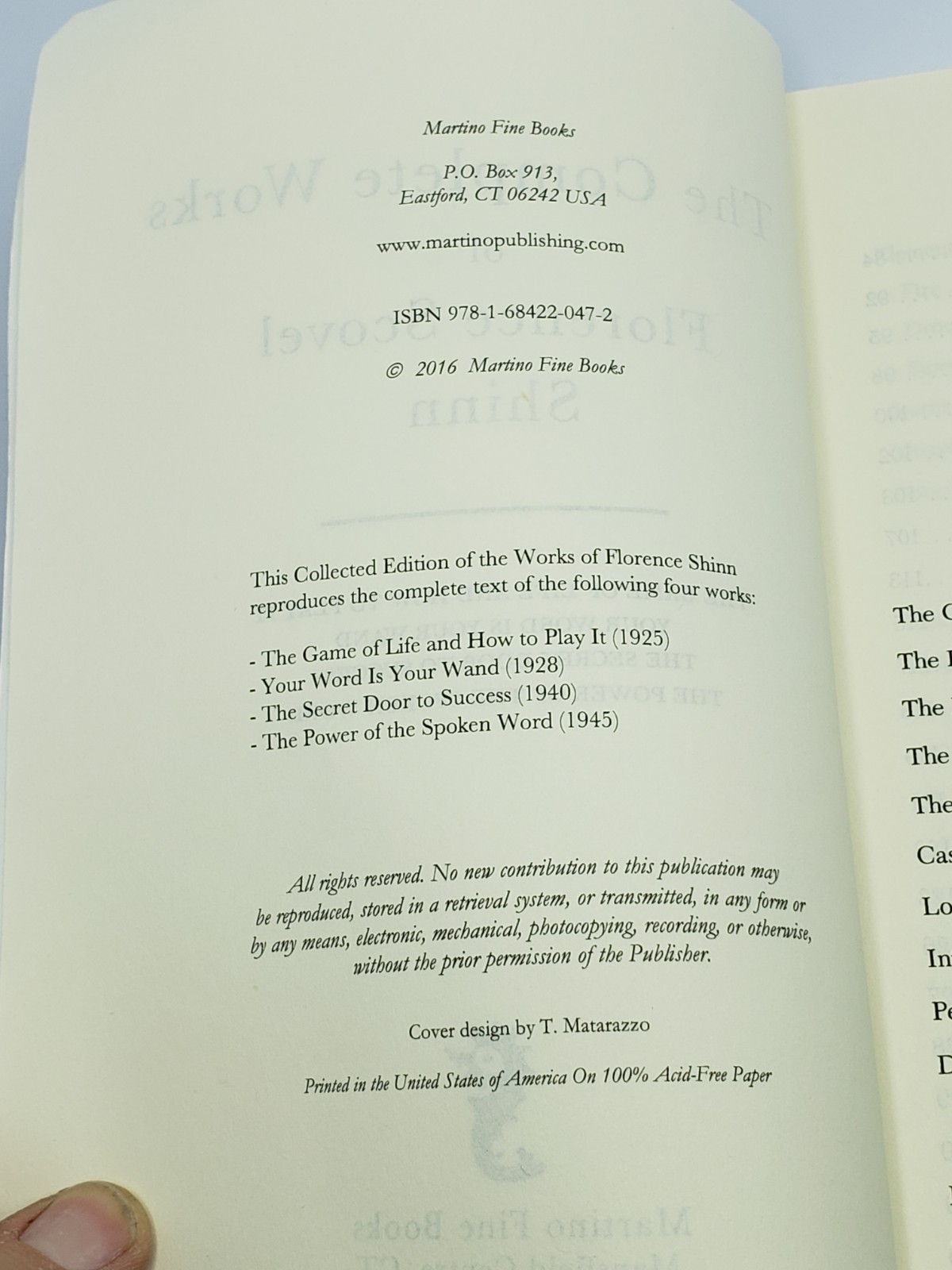 ✨ The Complete Works of Florence Scovel Shinn — Martino Fine Books 2016 ✨