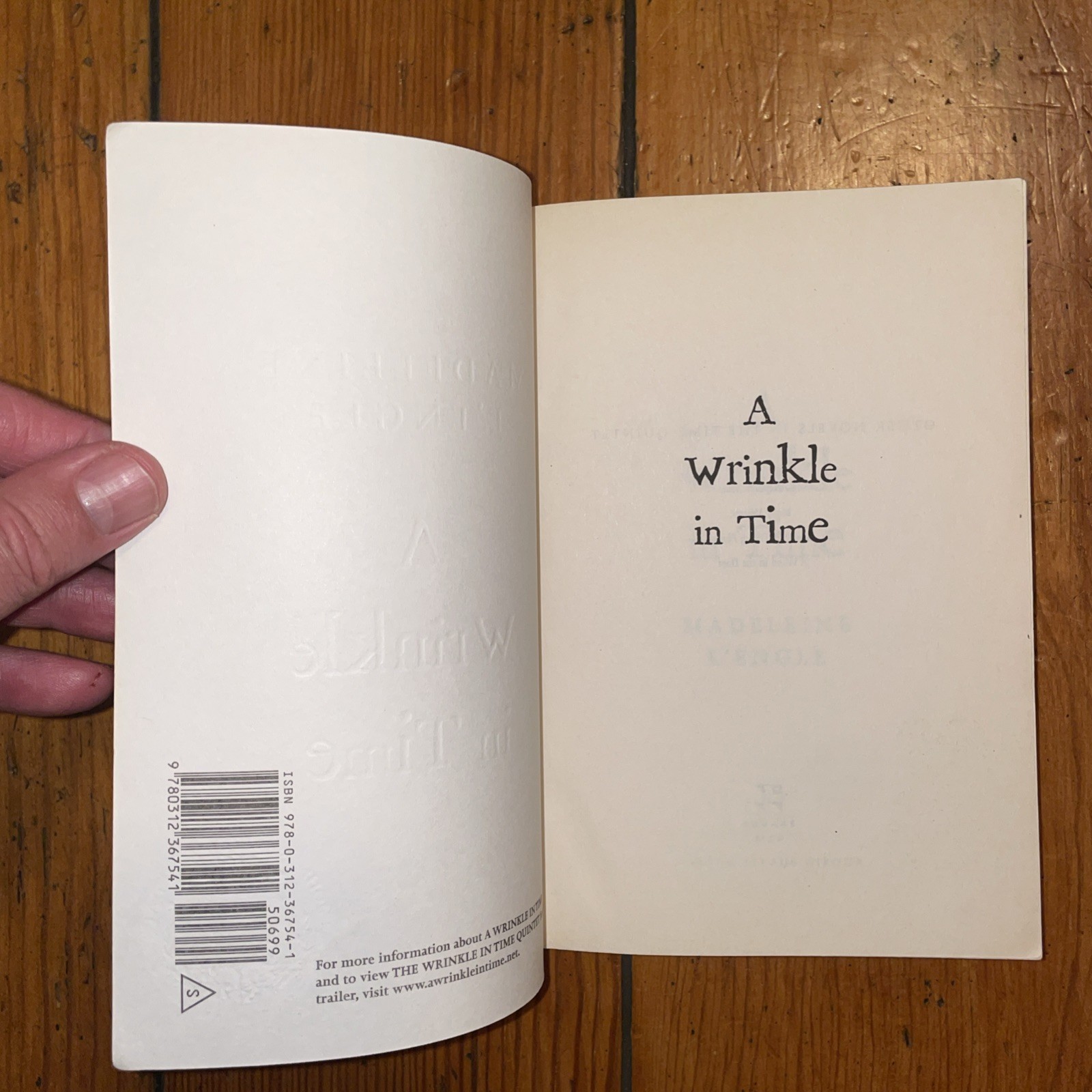 A Wrinkle In Time by Madaleine L’Engle (2007 Square Fish Trade Paperback)