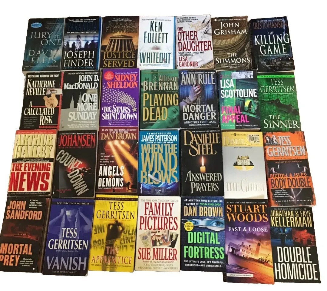 THRILLERS Lot of 12 Bestselling Paperback Books – FREE SHIPPING
