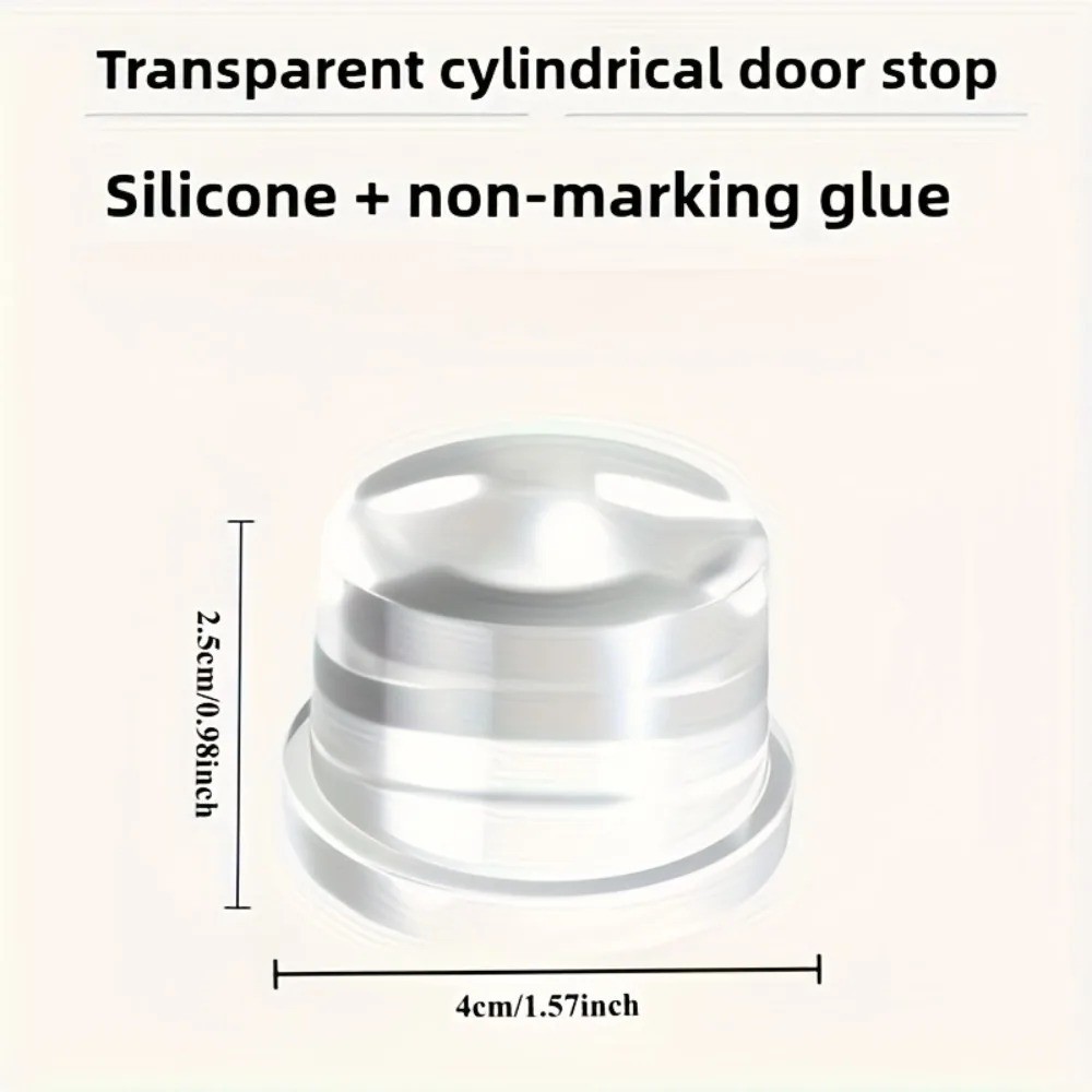 1pcs Silicone Door Stopper Transparent Anti-Bump Pad Wall Protector – NEW