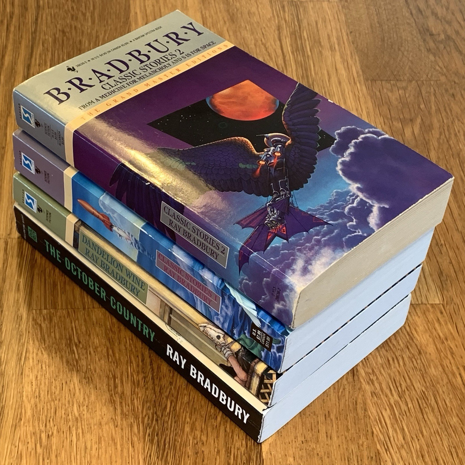 BRADBURY LOT OF 4 MMPB Classic Stories 1 & 2 Dandelion Wine Grand Master Edition