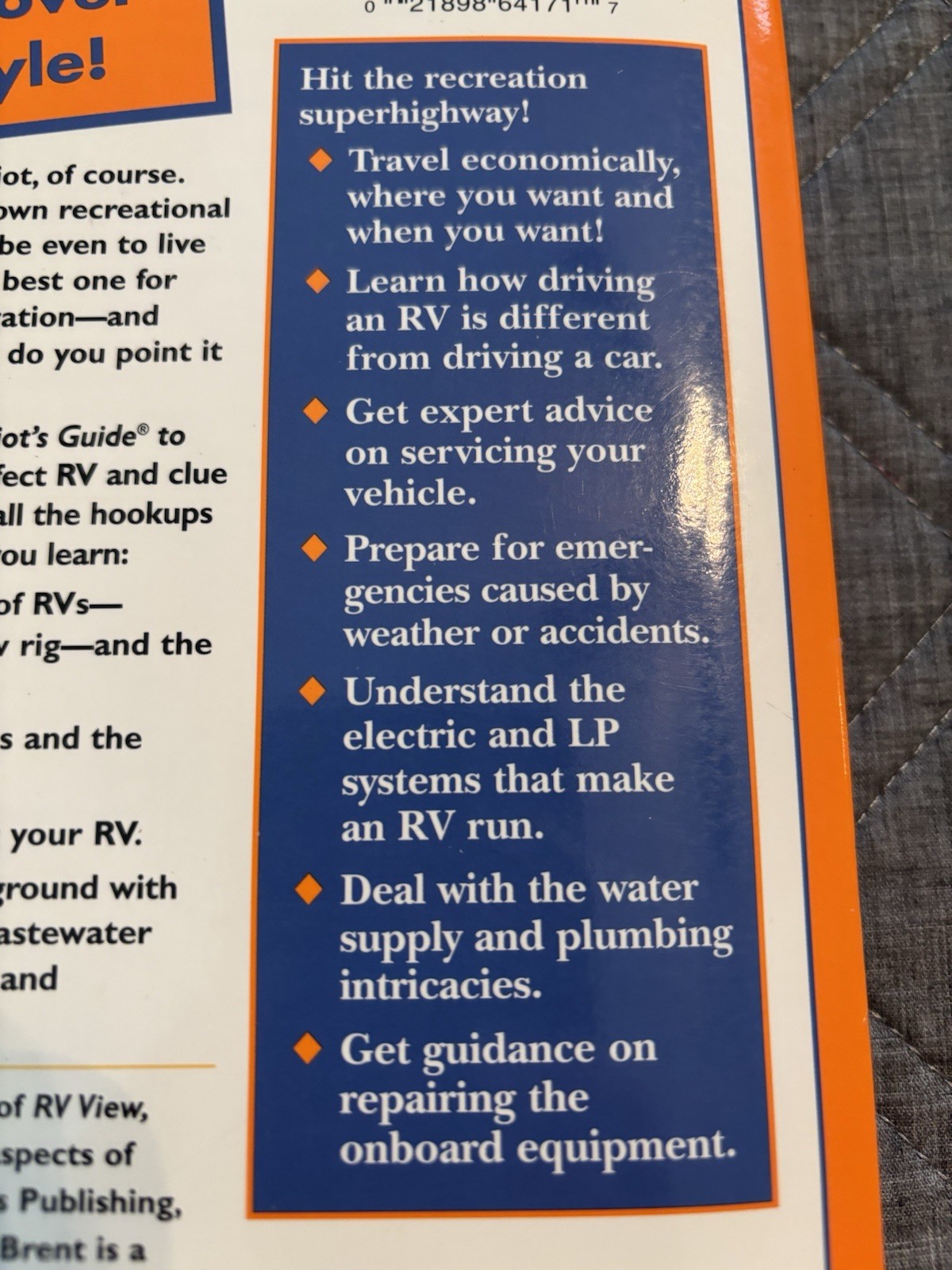 Complete Idiots Guide To Rving New 372 Pages 2002
