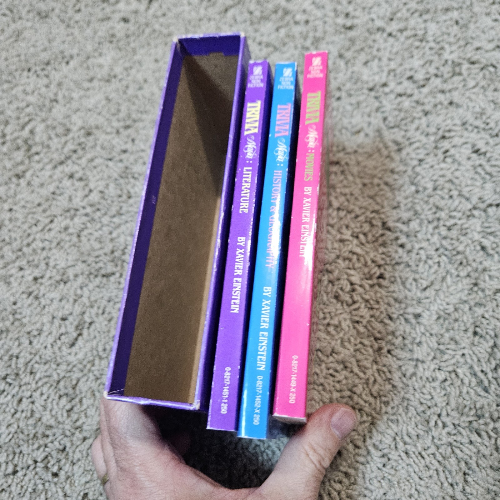 Trivia Mania 3 Book Set Xavier Einstein Paperbacks 1984