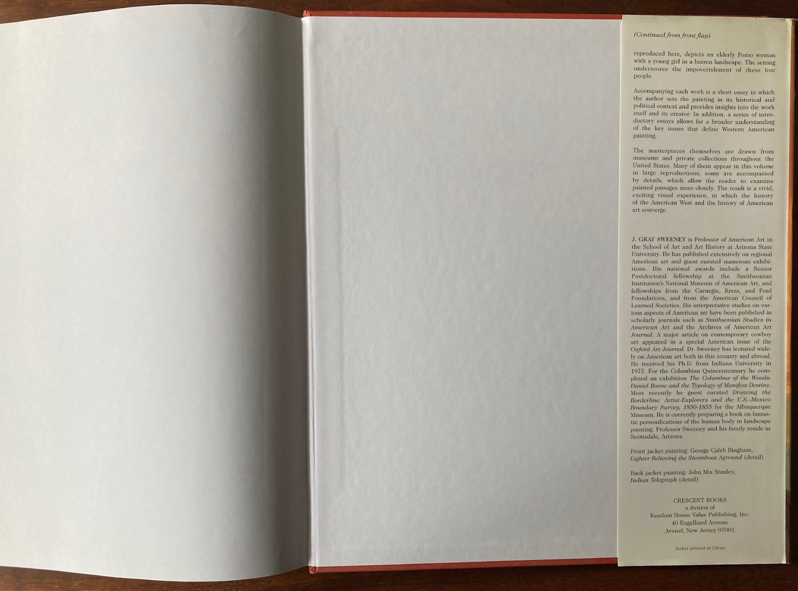 BOOK~MASTERPIECES OF WESTERN AMERICAN ART~J GRAY SWEENEY~240 PAGES OF REFERENCE