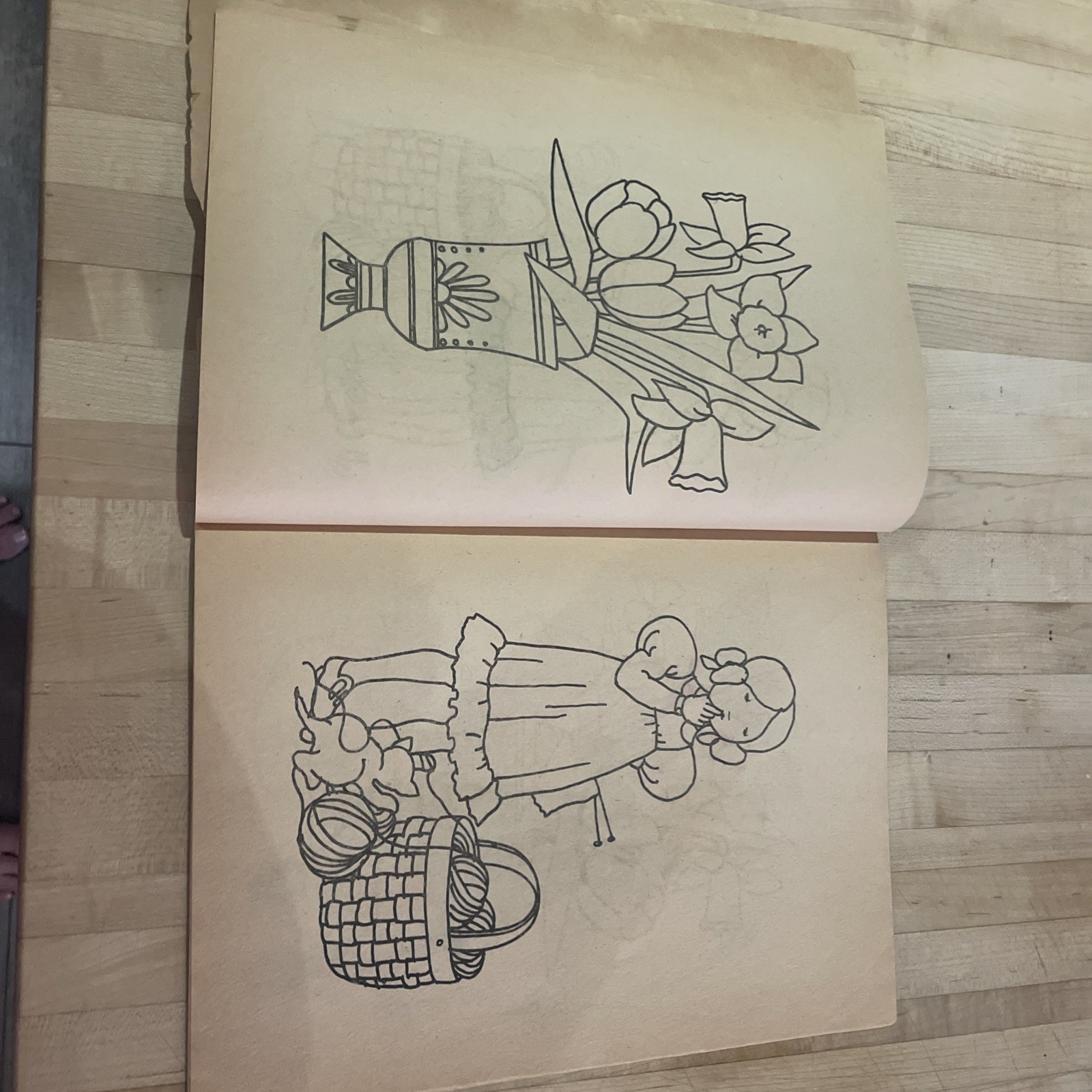 Holly Hobbie Nature Friend Coloring Book Vtg Aged Pages 1976 Slightly Distressed