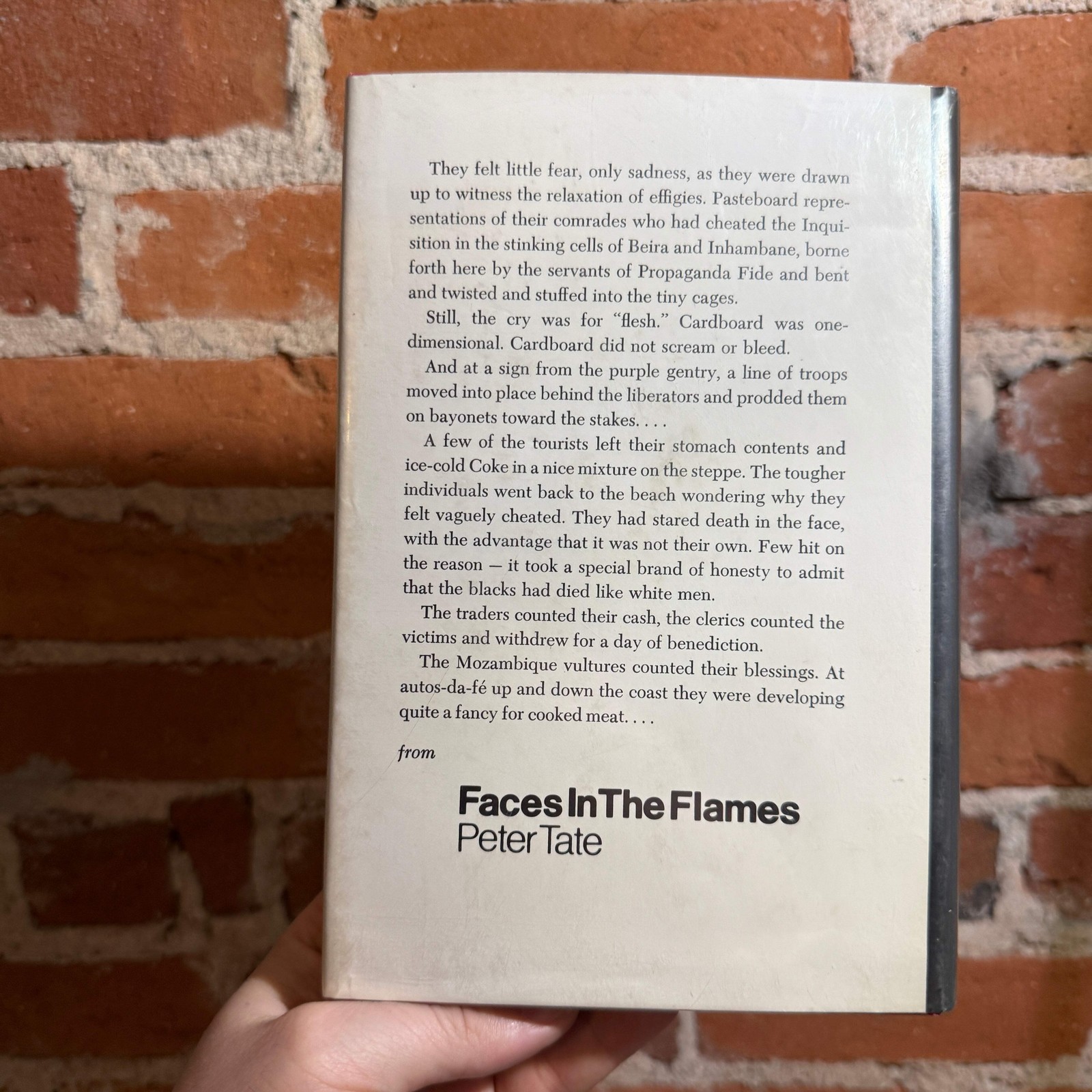Faces In The Flames – Peter Tate – 1976 1st Doubleday Hardback