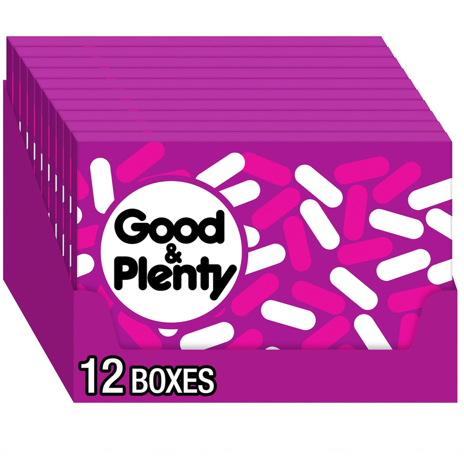 GOOD and PLENTY Licorice Fat Free, Candy Boxes, Vegetarian, 6 Oz (12 Count)