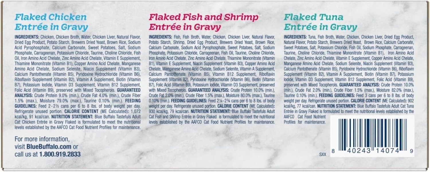 Blue Buffalo Wet Food – 12 pack Made with Natural Ingredients 3-oz Cans
