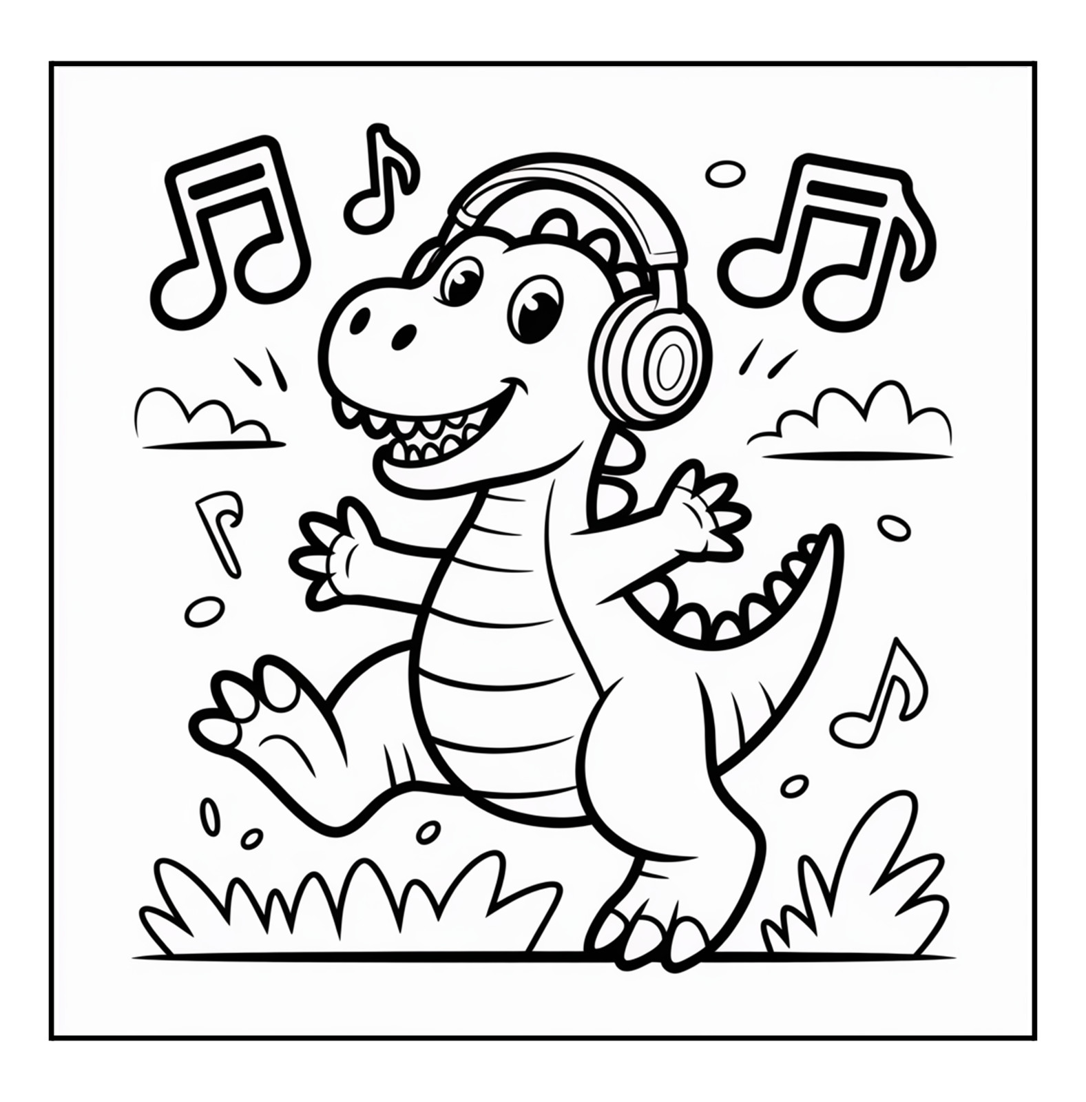 Cute Dinosaurs Coloring Book for Kids Ages 4-8 | Fun Prehistoric Activity Book |
