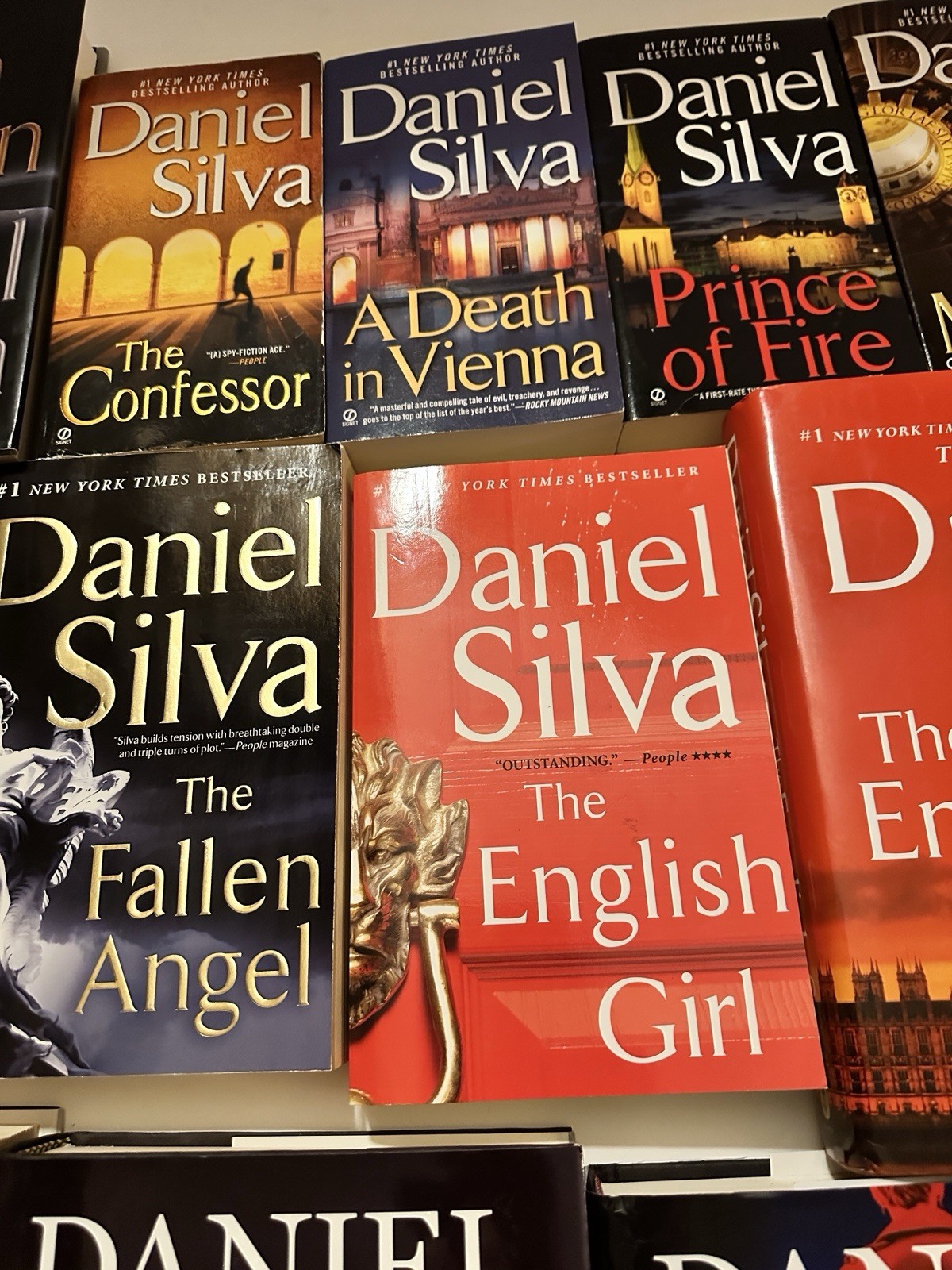 Lot of 21 Gabriel Allon Books by Daniel Silva Spy Series in Mixed Formats