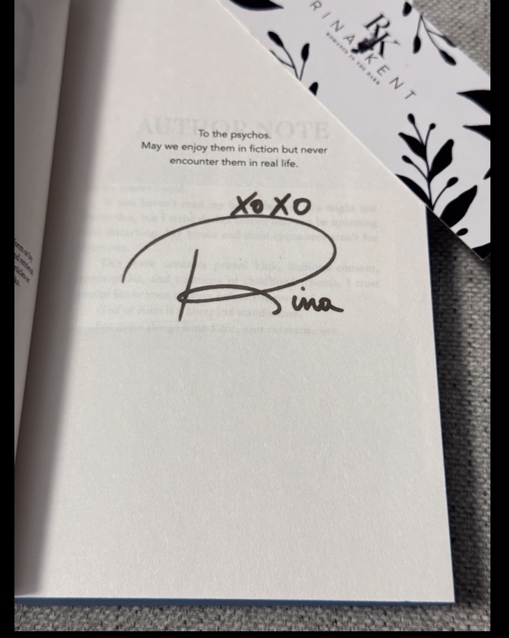 God of Ruin Rina Kent Signed Deluxe Edition Blue Sprayed Edge Legacy of Gods New