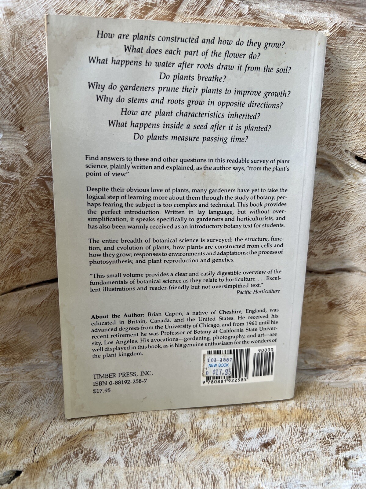 Botany for Gardeners An Introduction to the Science of Plants PB/1993 /2nd Print