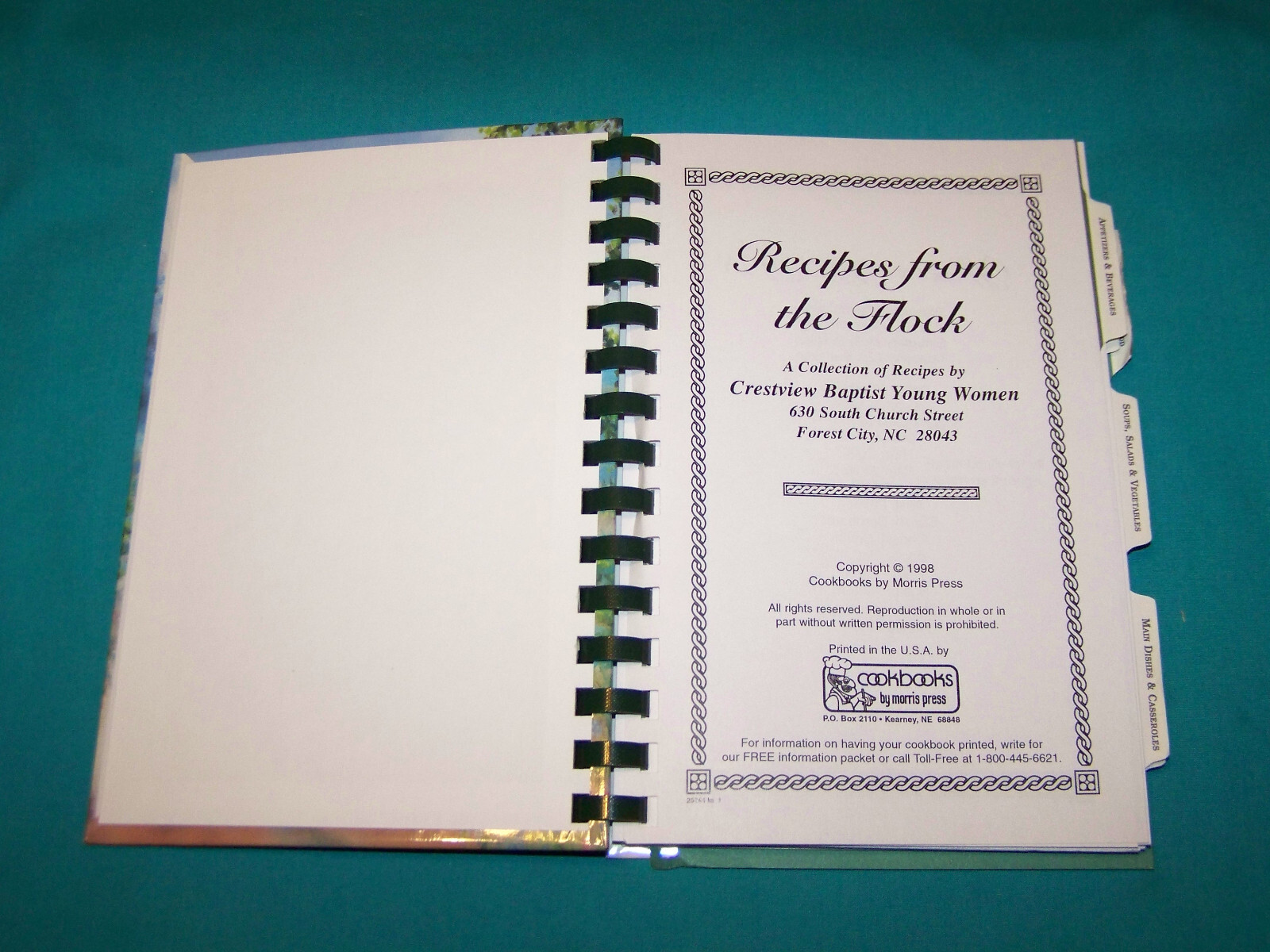 Crestview Baptist Church Forest City North Carolina Cookbook 1998