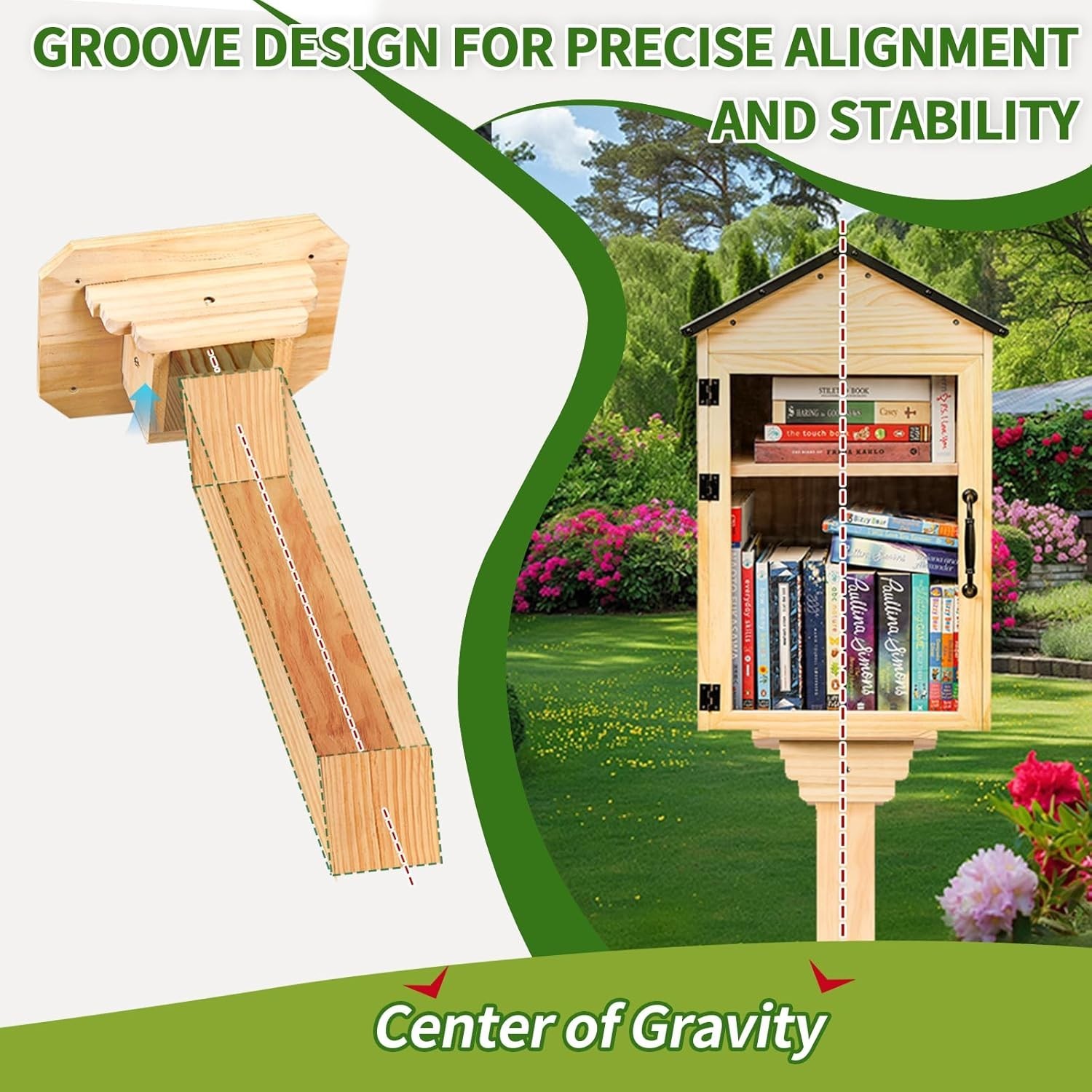 Little Library Mount 11x8x4 inches – Easy Setup for Outdoor Book Sharing