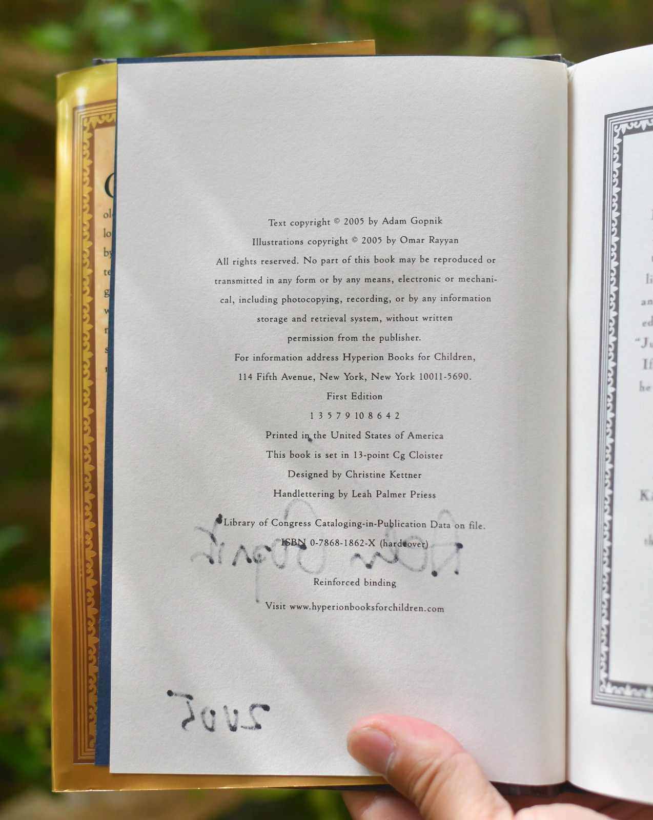 Signed Adam Gopnik King in the Window First Edition Hardcover: 416 pages