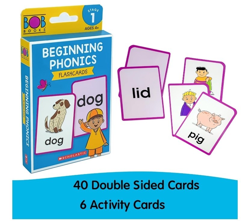 Learn to Read Bundle – Stage 1 with 4 Phonics Box Sets, 3 Workbooks, Flashcards