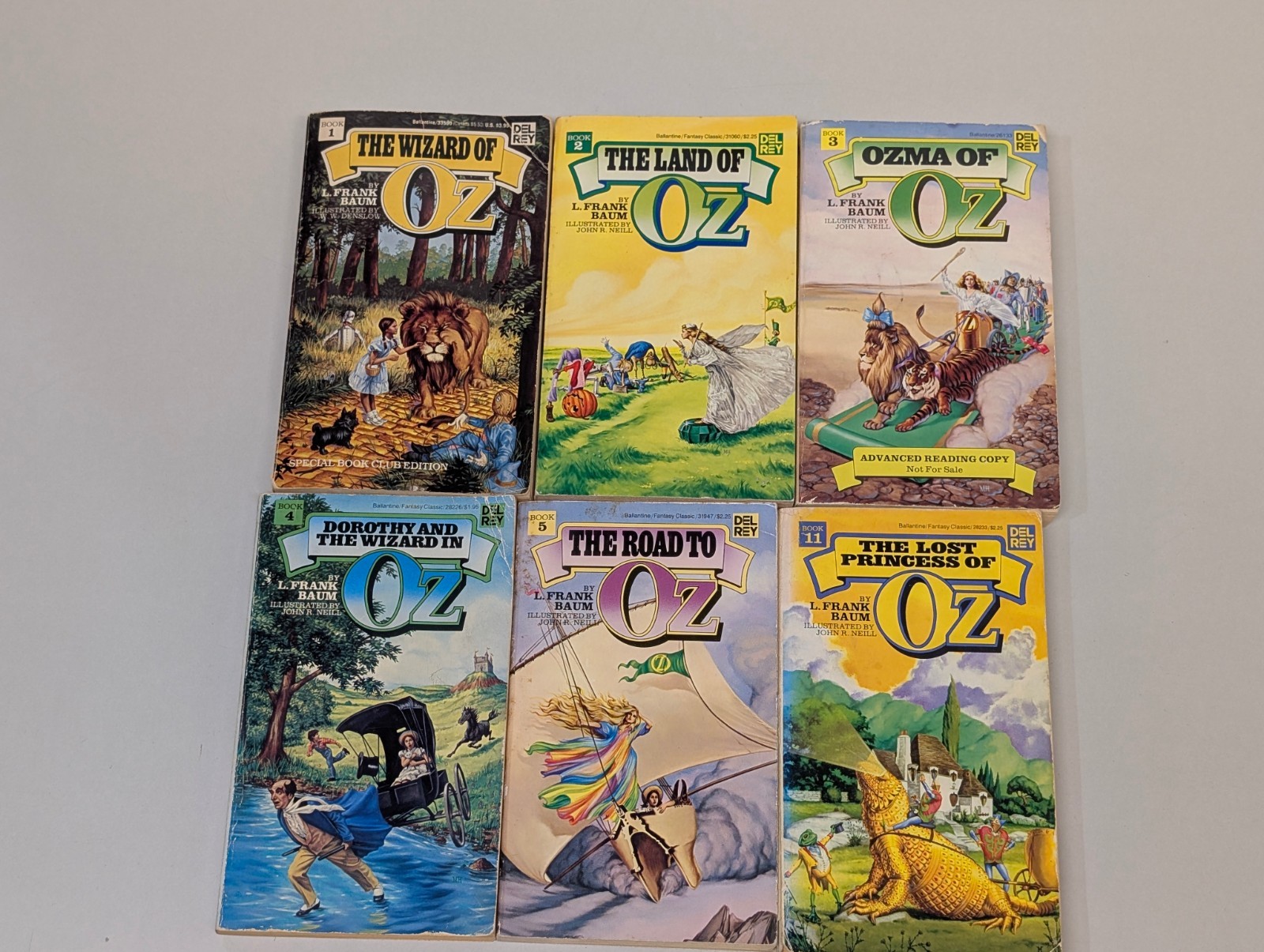 L. Frank Baum Oz Paperback Set of 6 Del Rey Ballantine