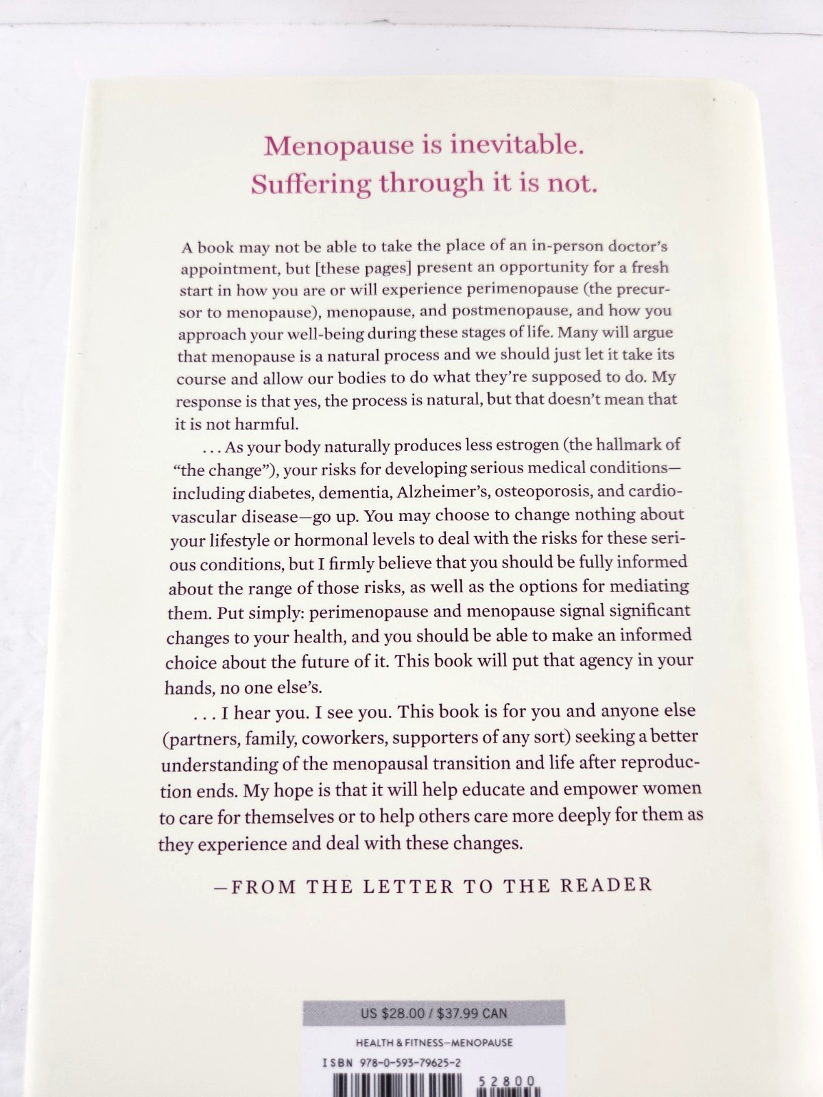 The New Menopause by Mary Claire Haver MD Hardcover Health & Fitness Menopause