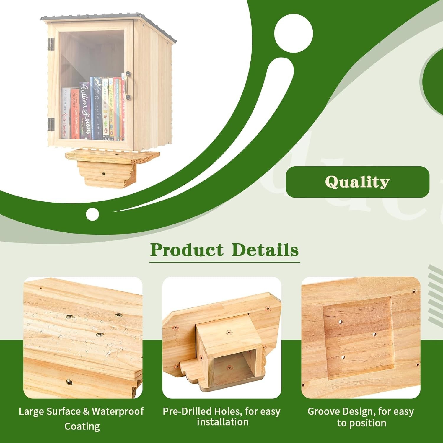 Little Library Mount 11x8x4 inches – Easy Setup for Outdoor Book Sharing