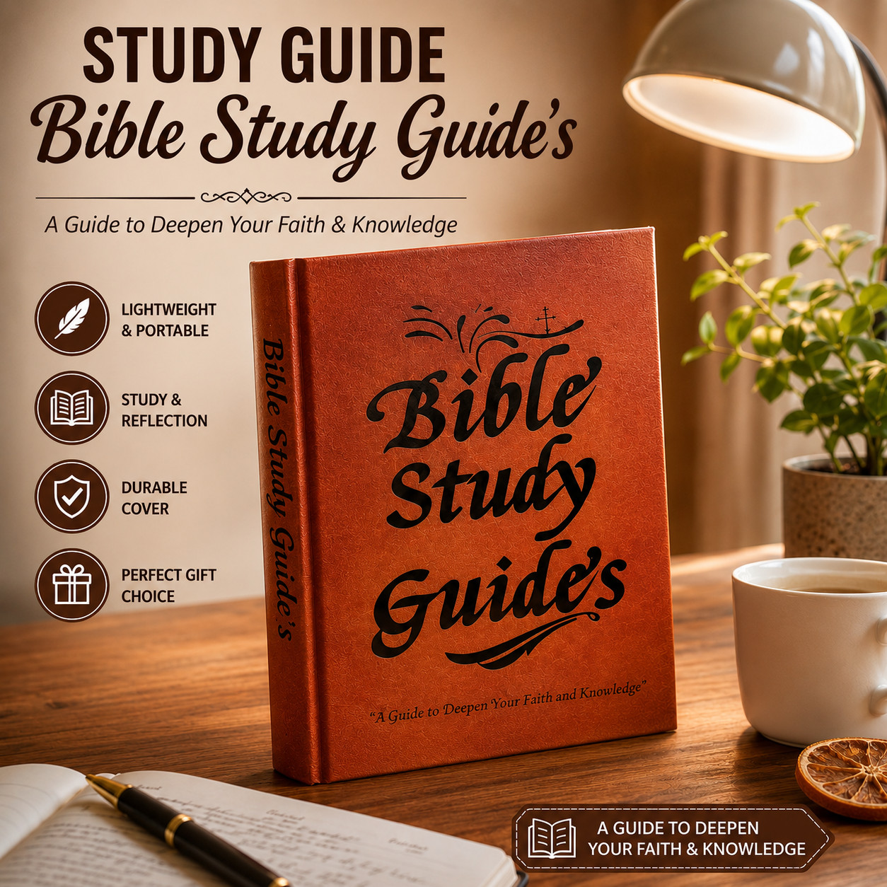 66-Page Bible Study Guide Journal Devotional Notebook Prayer Scripture Planner