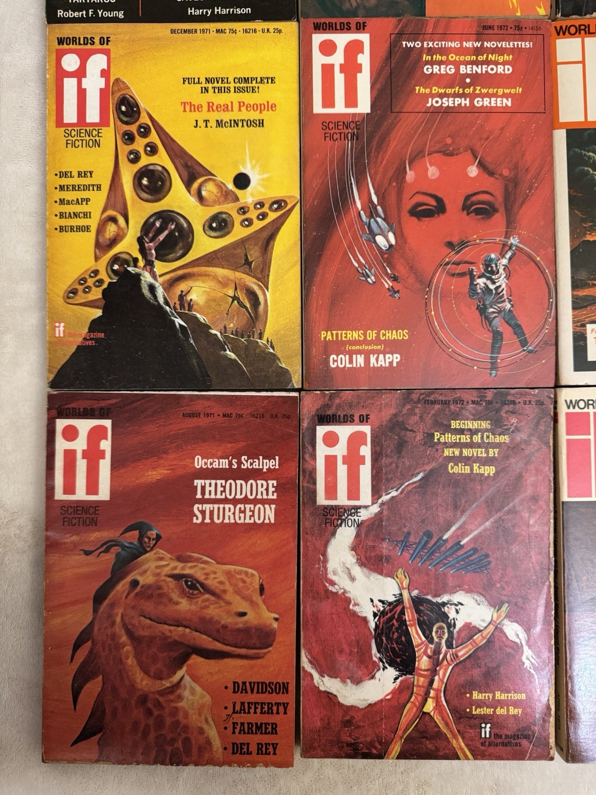 Worlds of If Science Fiction (19 Issue Lot) 1968-1974 Illustrated English Asimov