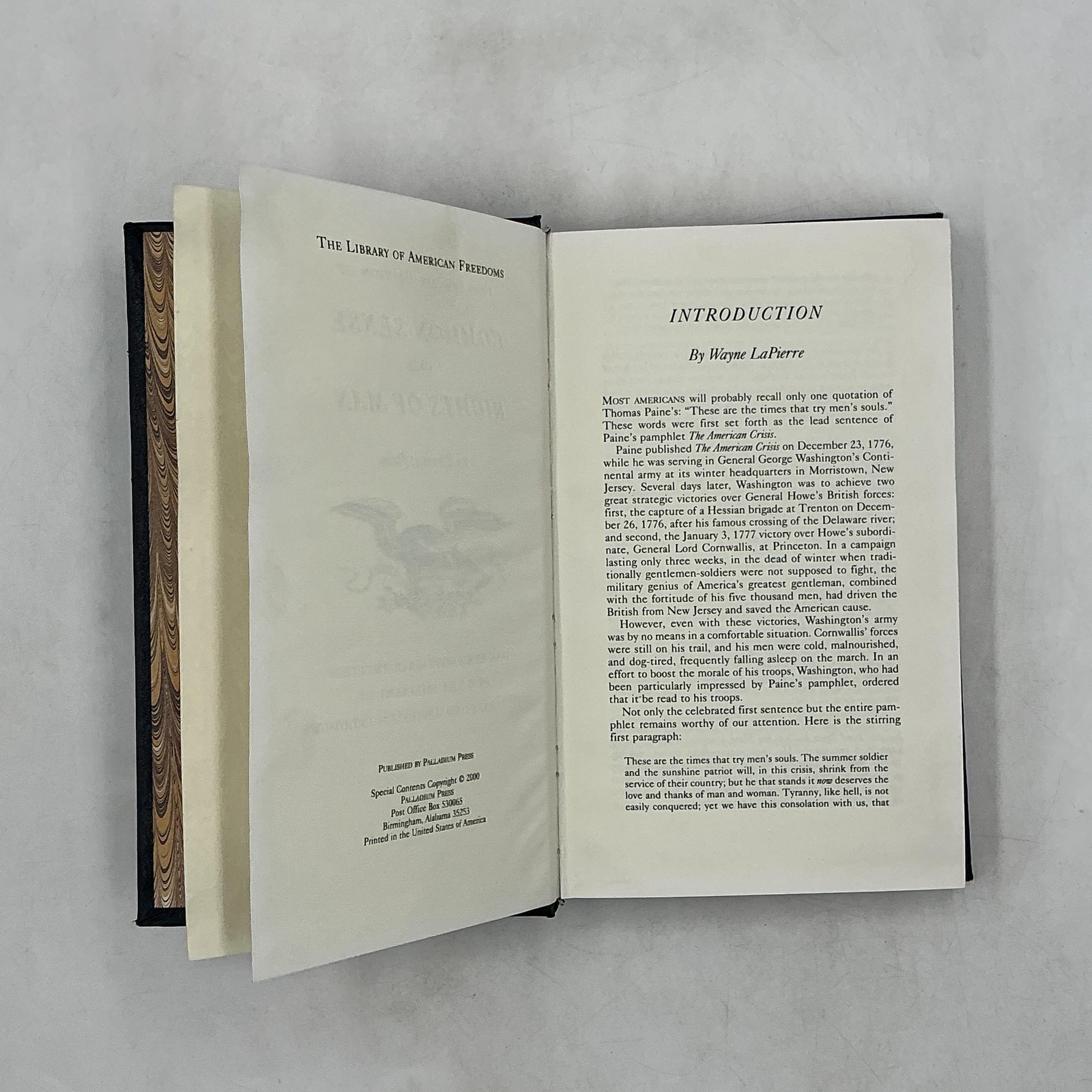 COMMON SENSE And RIGHTS OF MAN Thomas Paine 2000 Hardcover Palladium Press Blue