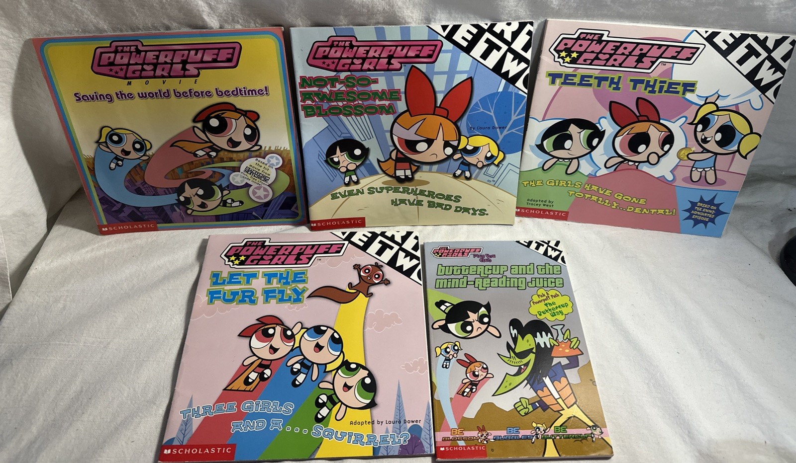 Vintage 2000’s Powerpuff Girls Picture Books Scholastic Paperback Lot