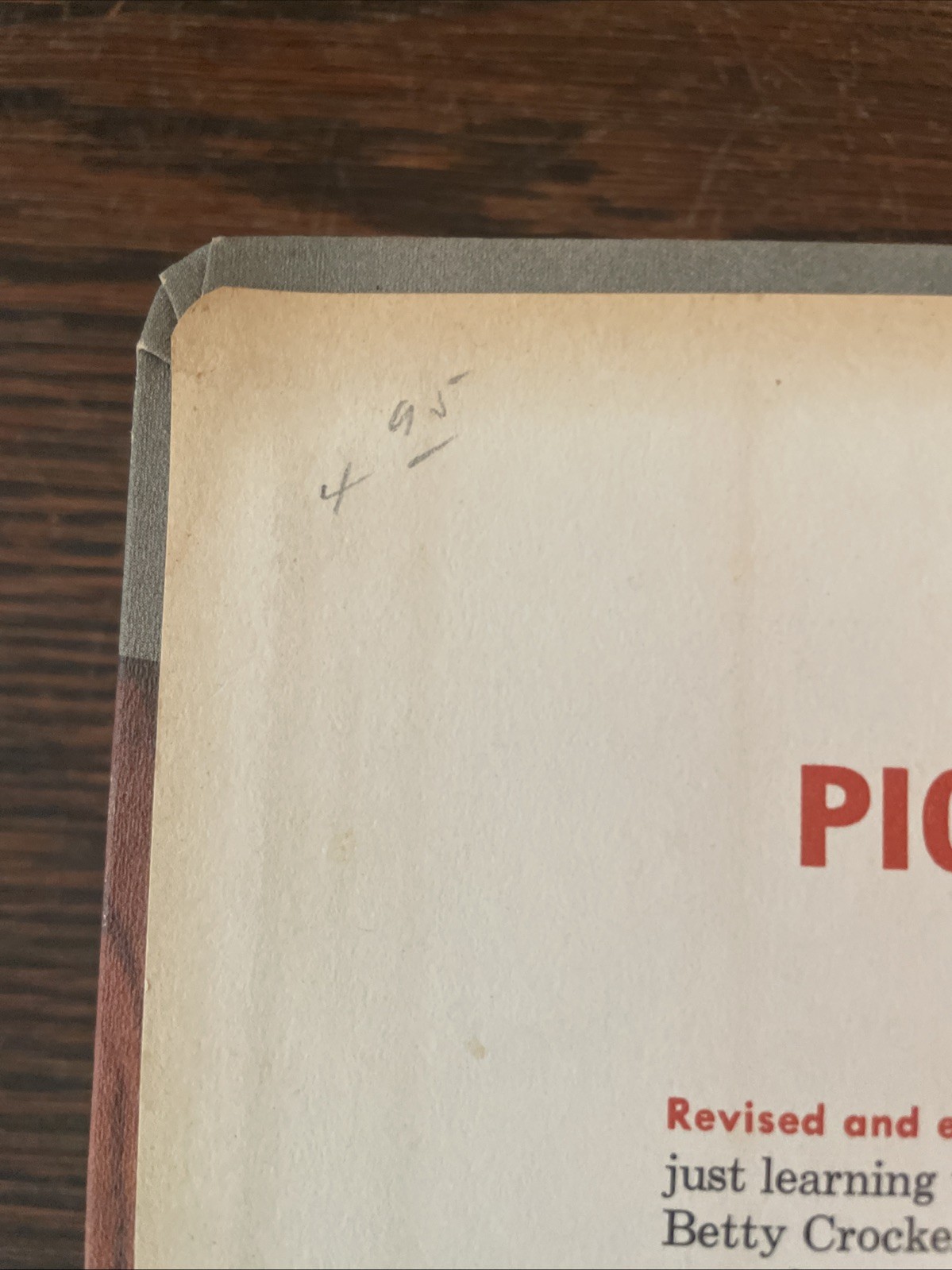 Betty Crocker’s Picture Cook Book Vintage 1956 Revised and Enlarged Cookbook