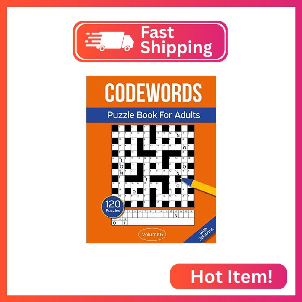 Codewords Puzzle Book For Adults: Code Breaker Puzzle Book With 120 Codeword Puz