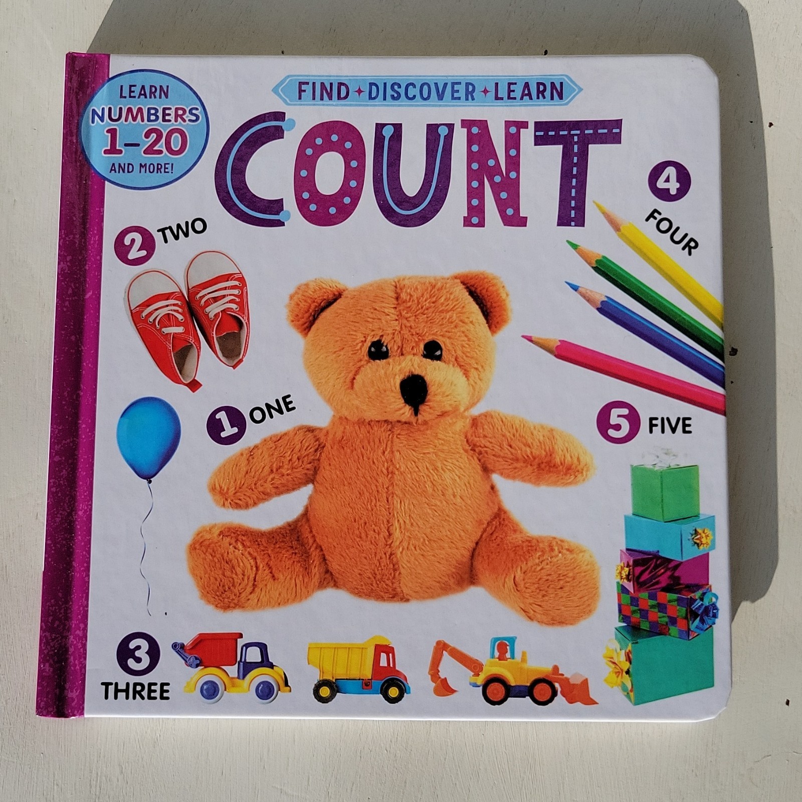 Clever Publishing Find Discover Learn Count Board Book Ages 2-8 Numbers