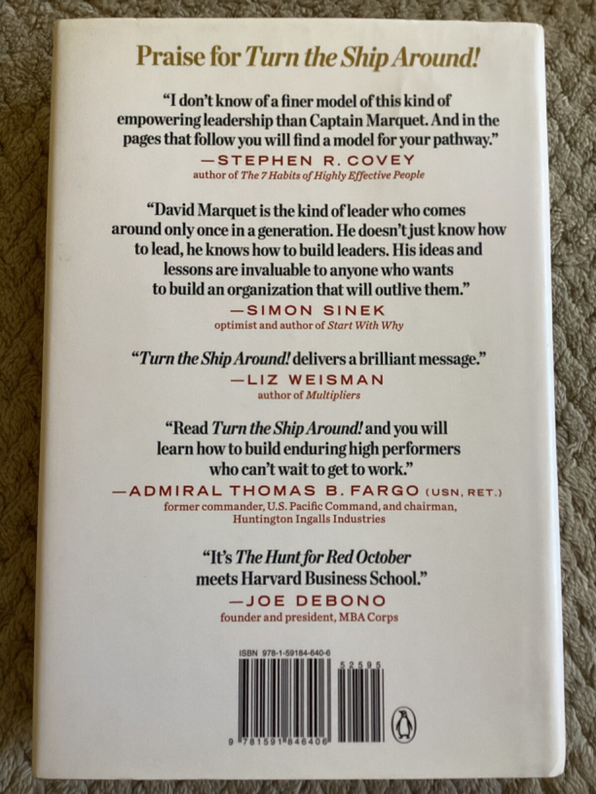 *Signed* Turn the Ship Around! : A True Story by Cpt. L. David Marquet HCDJ