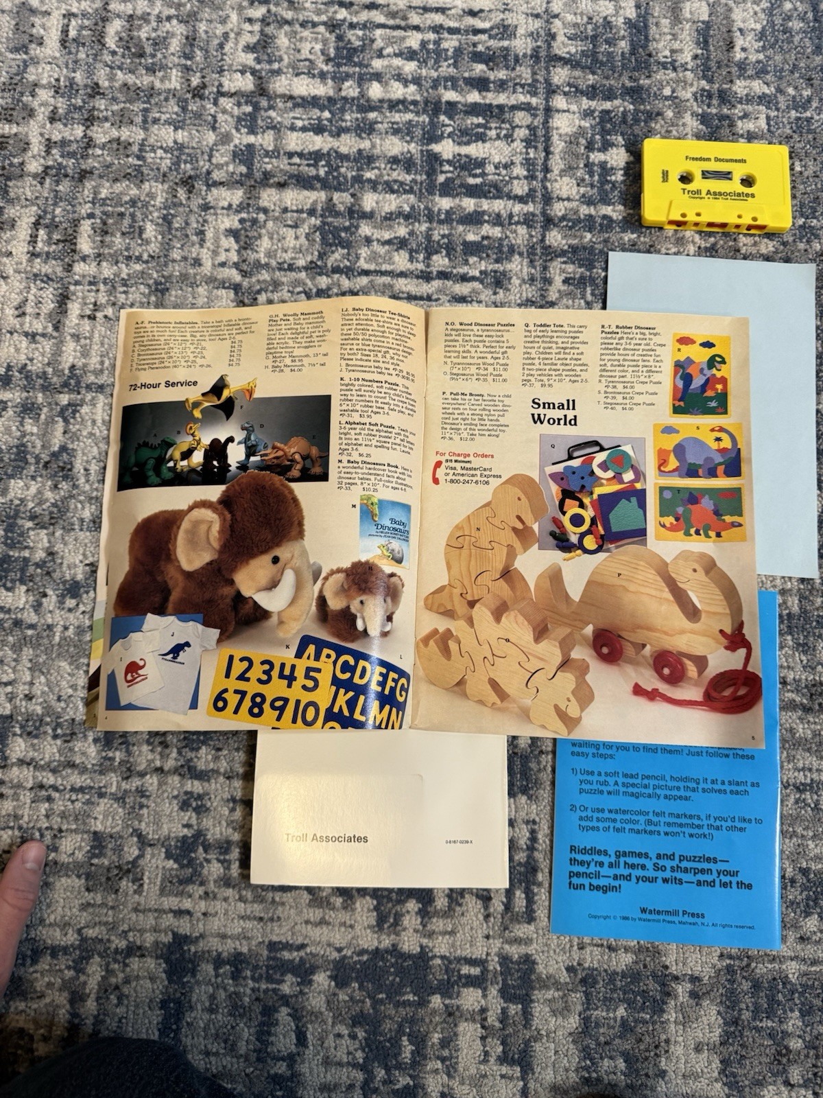 Vintage Scholastic 1980’s TROLL BOOK CLUB Teacher FLYER BOOKLET BAG SET w/ Tape