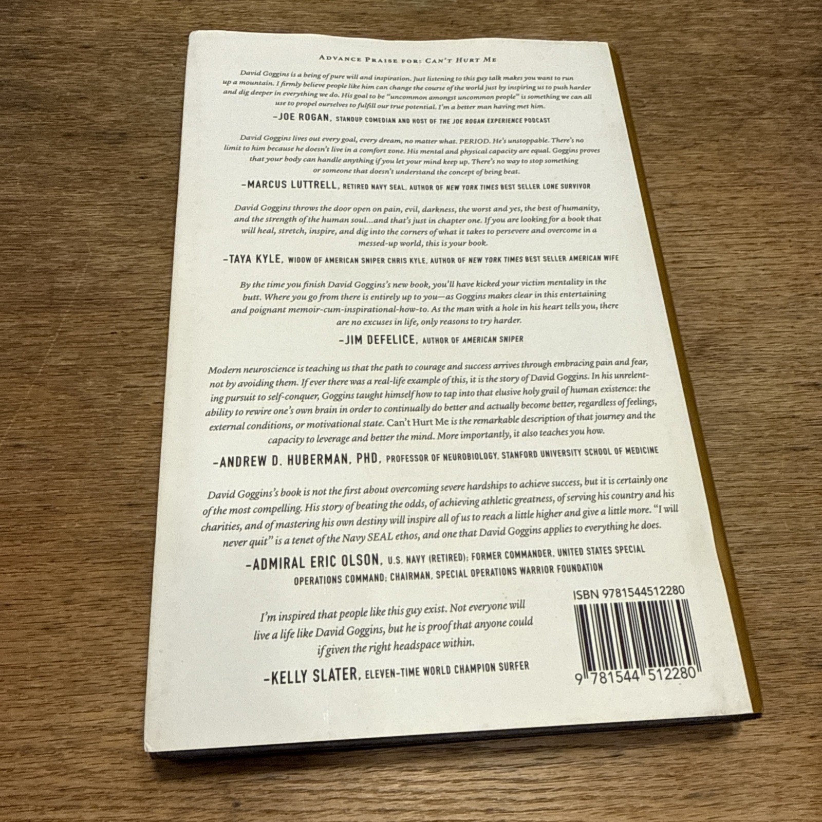 Can’t Hurt Me Master Your Mind And Defy The Odds David Goggins HC/DJ – LIKE NEW