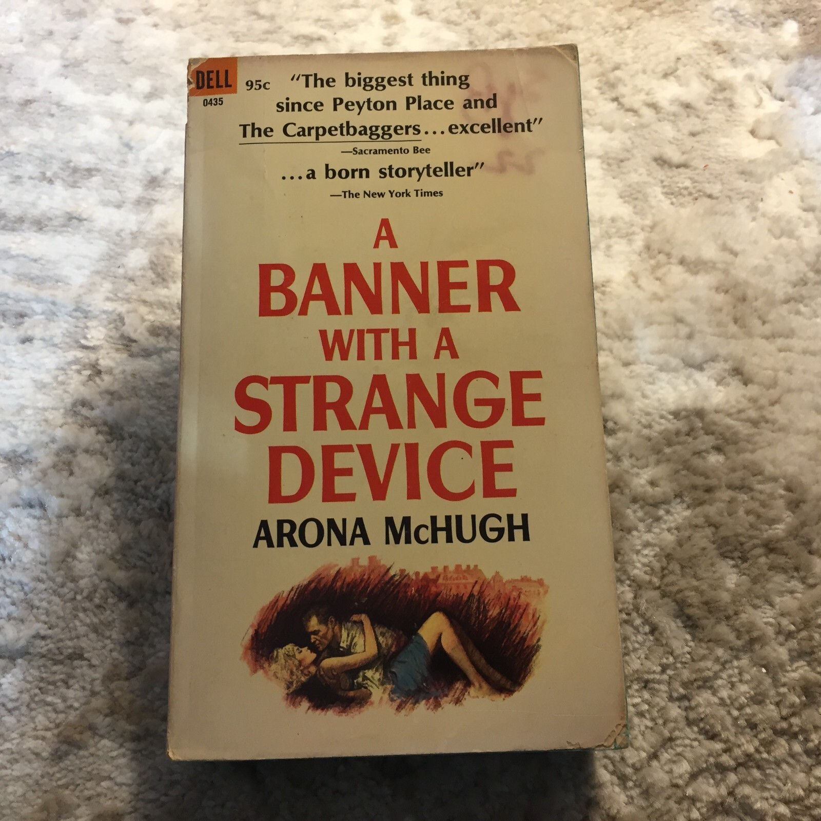 A Banner With a Strange Device Romance Paperback Book by Arona McHugh Dell 1965