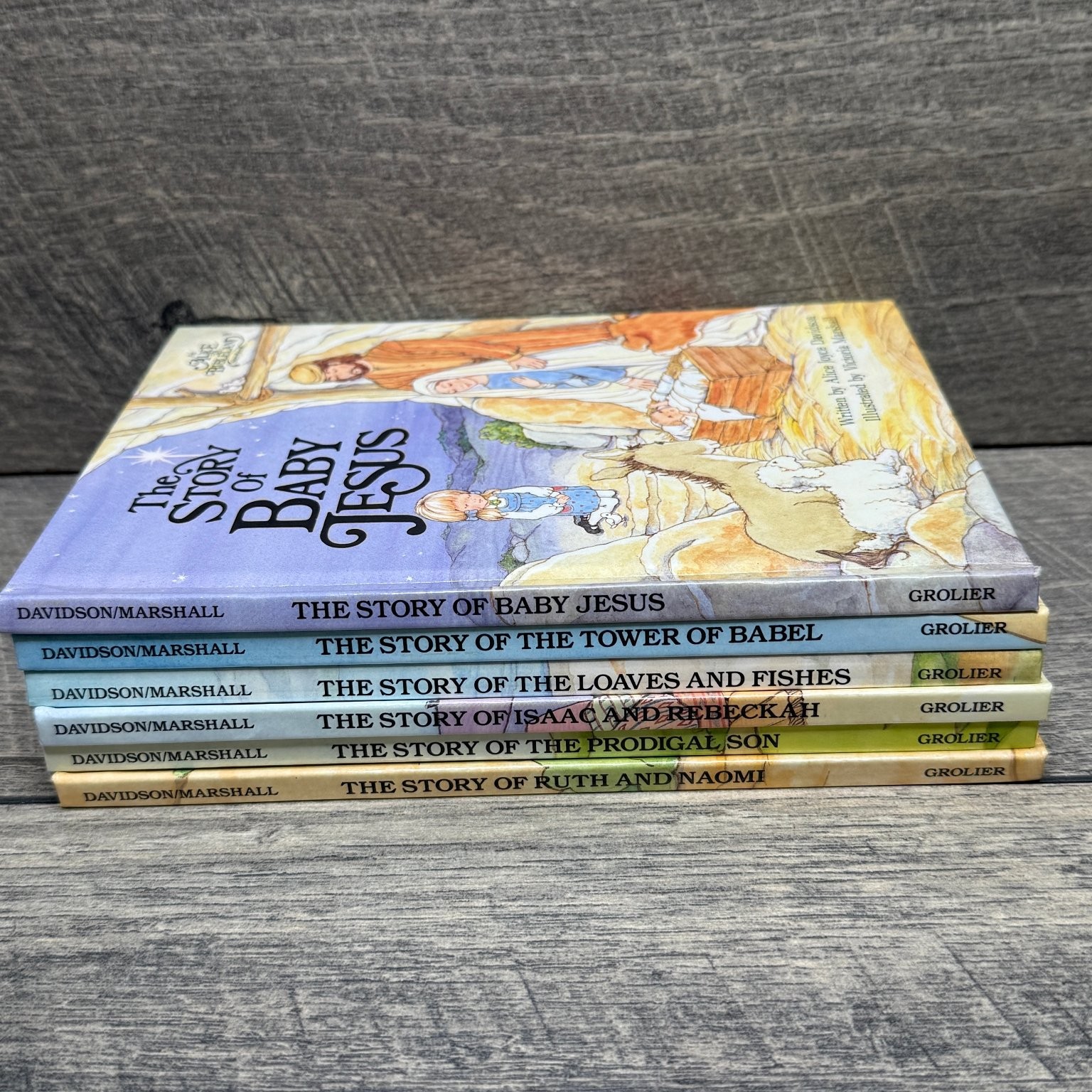 Lot of 6 An Alice in Bibleland Storybook HC Books Davidson Marshall 1980’s