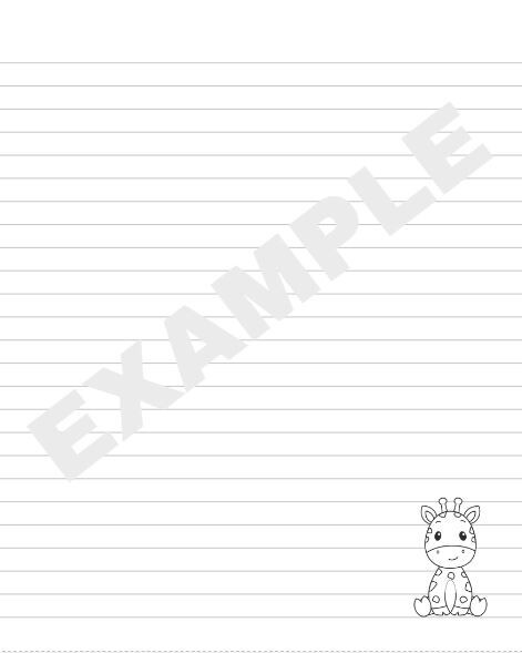 Composition Notebook – Cute Jungle Safari Animals – 110 Pages