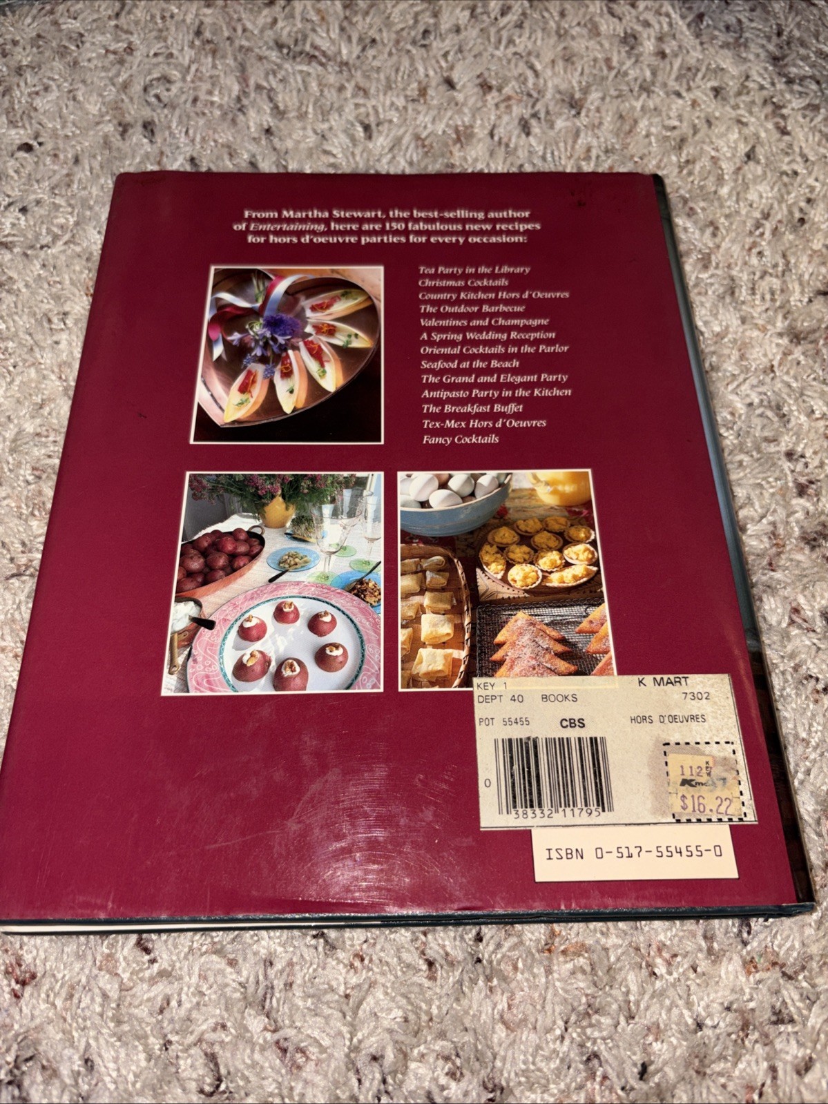Martha Stewart Quick Cook & Hors D’Oeuvres Hardcover Cookbooks 1983 & 1984 VTG