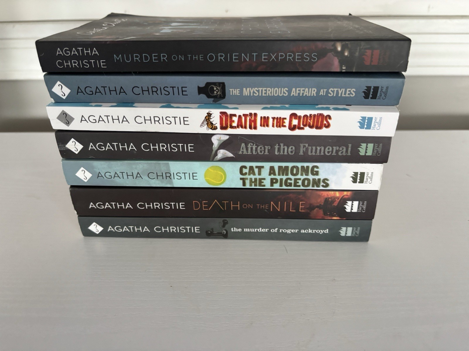 Agatha Christie Poirot Series 7 Books Collection Paperback