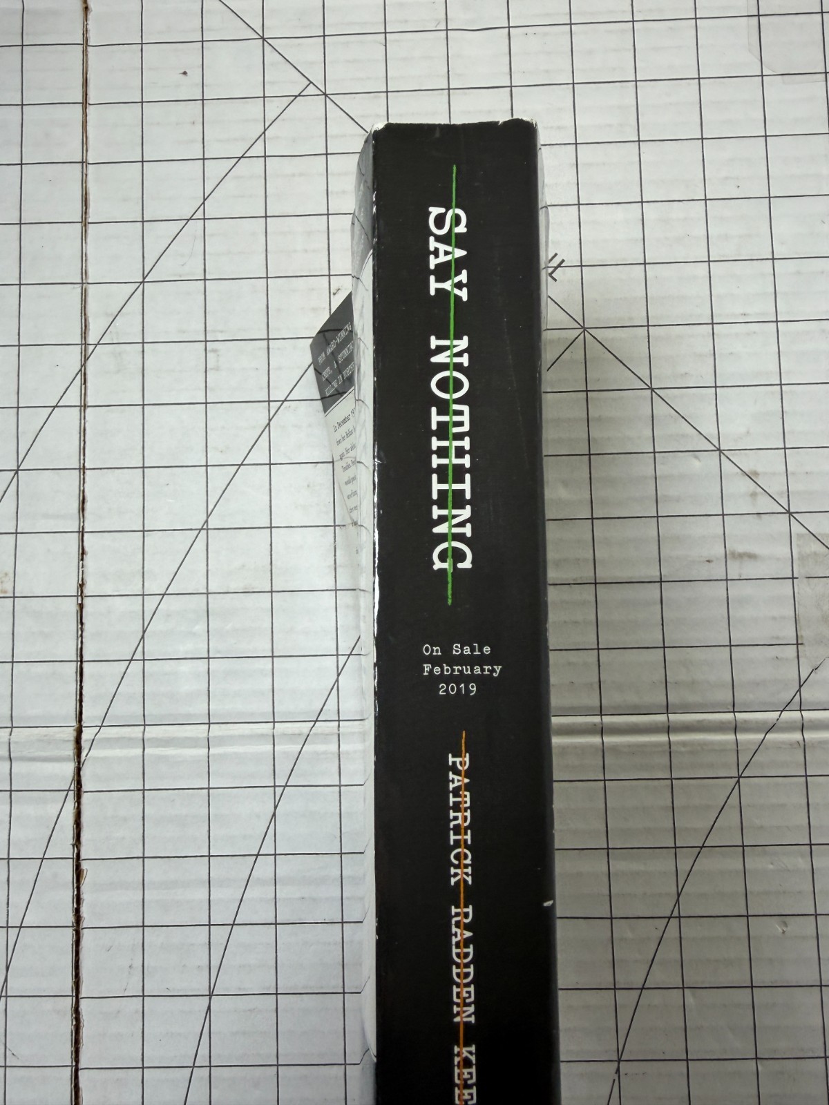 Say Nothing by Patrick Radden Keefe Advance Reader Copy ARC 2019, PB True Crime