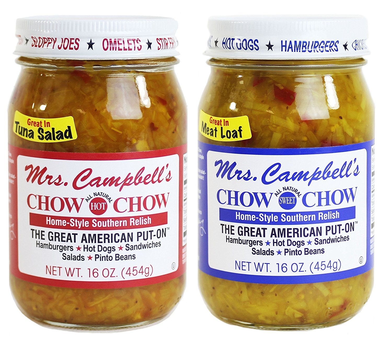 Chow Chow Pickles – 2 Pack (16oz Jars) – Hot & Sweet Relish for Sandwiches & Sna
