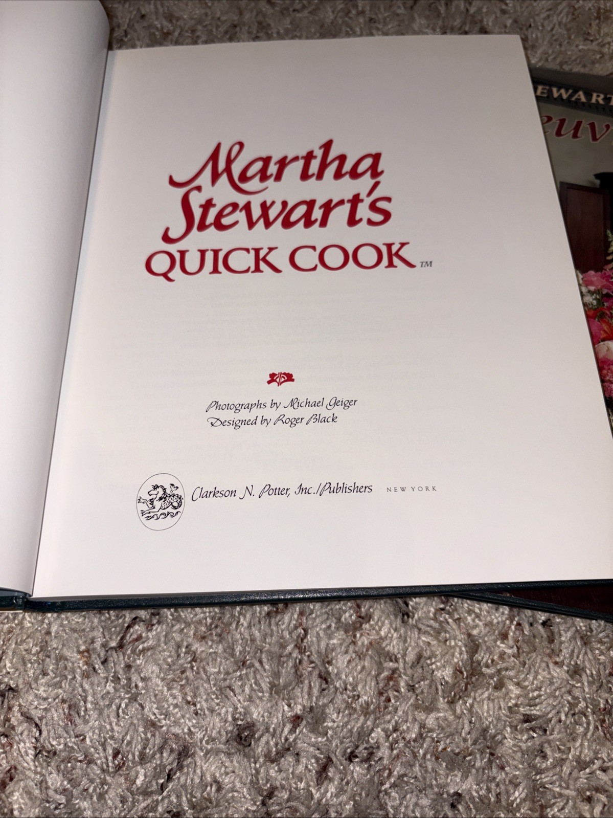 Martha Stewart Quick Cook & Hors D’Oeuvres Hardcover Cookbooks 1983 & 1984 VTG