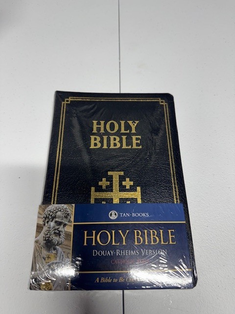 Douay-Rheims Bible (Black Genuine Leather): Standard Print Size New Sealed