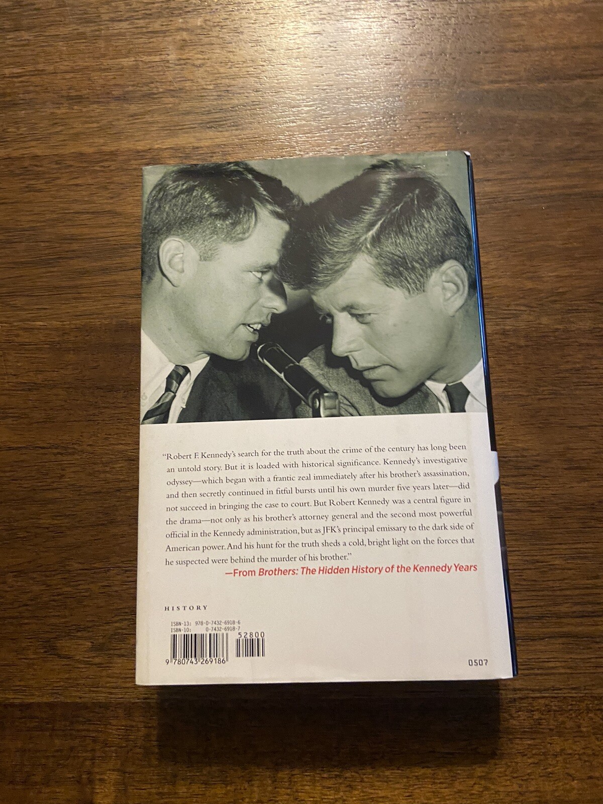 SIGNED Brothers The Kennedy Years by David Talbot 1st Printing Edition 2007 HCDJ