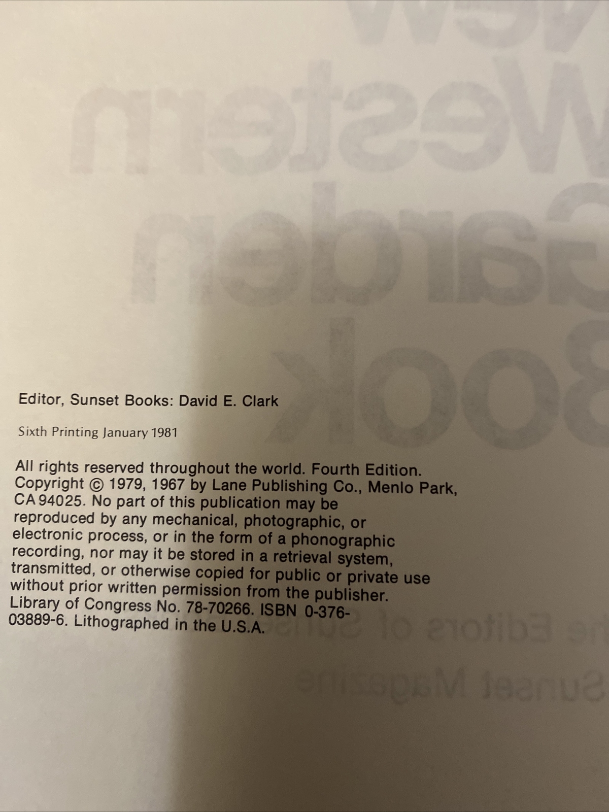 New Western Garden Book by Sunset 1979 Paperback 512 PAGES FREE SHIPPING
