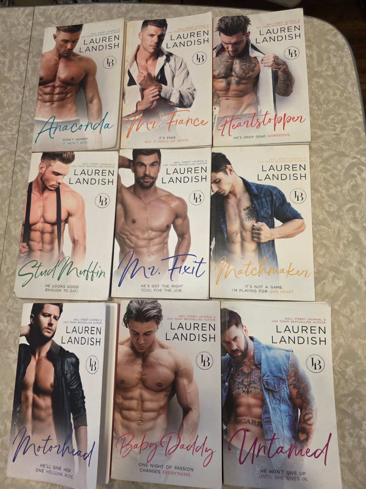 9 Lauren Landish Novels The Irresistible Bachelor’s Series Anaconda, Mr. Fixit