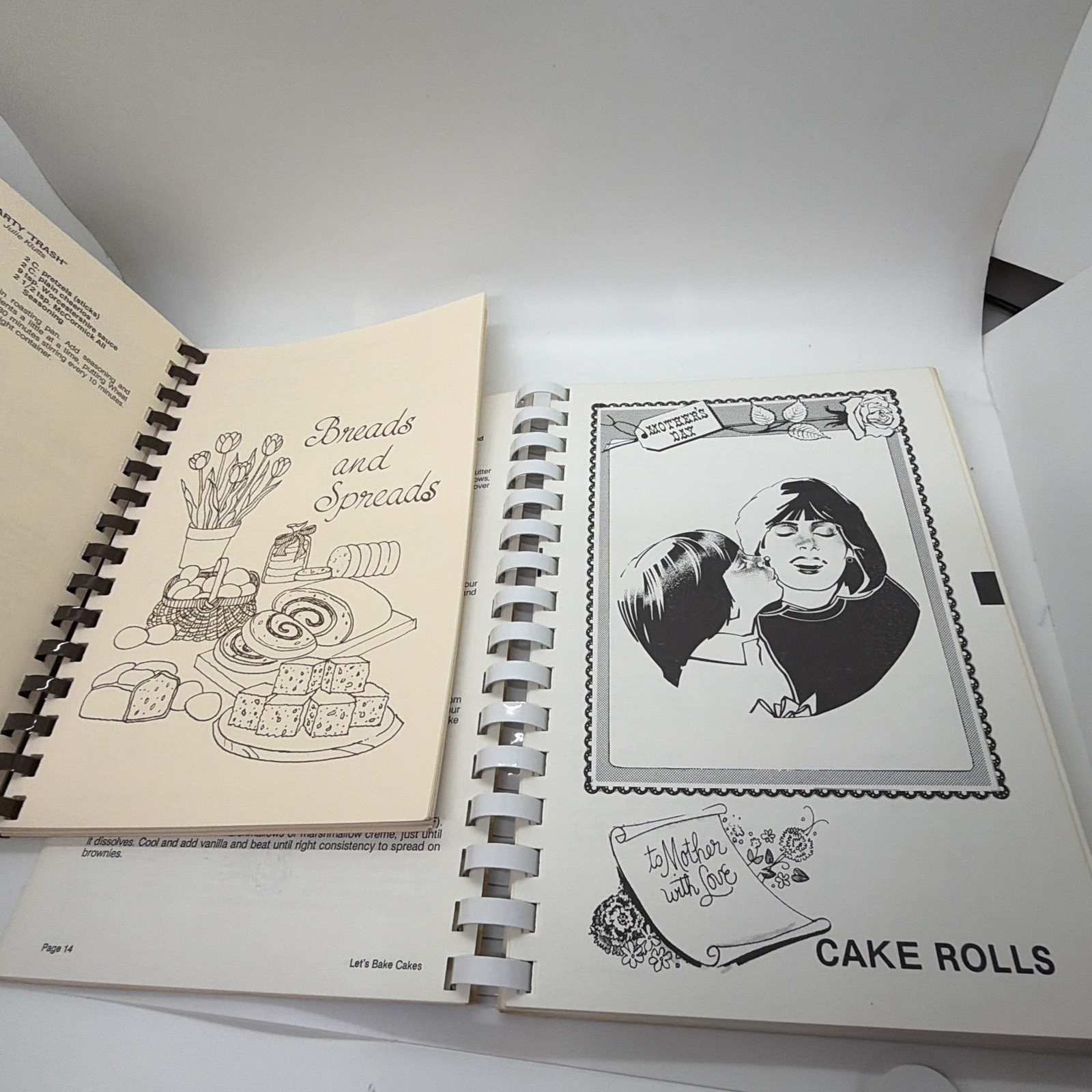 Vintage 1980s Community Cookbook Baking Cakes Heritage Centennial Lot of 2 Retro