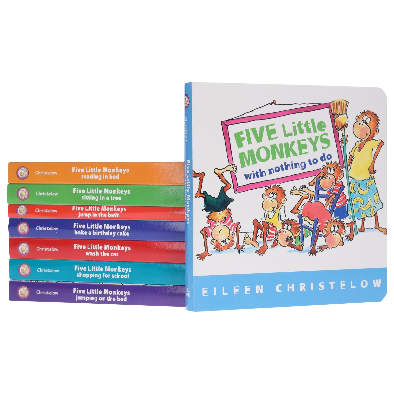 Five Little Monkeys: Adventures By Eileen Christelow 8 Books Box – Ages 4-7 – BB
