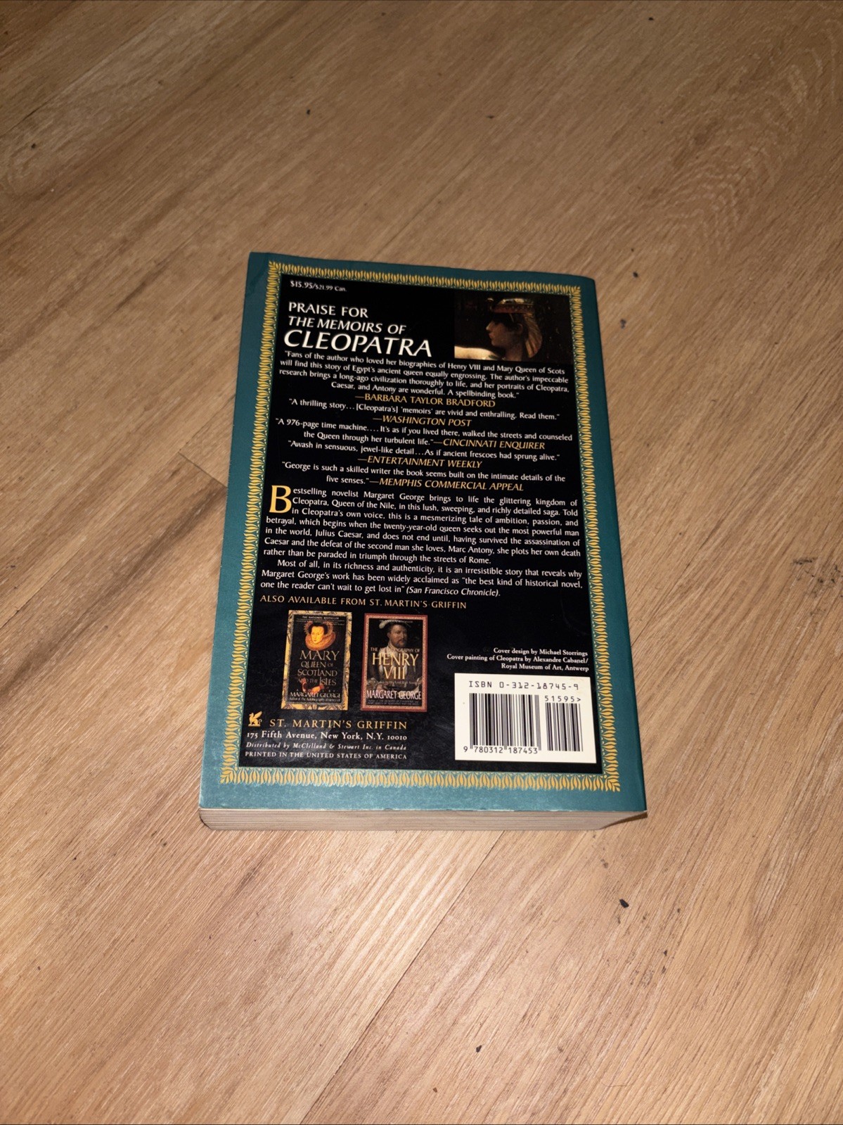 The Memoirs Of Cleopatra Book By Margaret GEORGE New York Times Best Seller